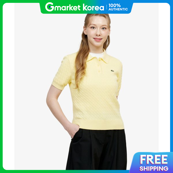เสื้อยืดผู้หญิง เสื้อยืดโอเวอร์ไซส์ทรงสวยใส่สบาย Lacoste ลาคอสท์ | เสื้อยืดผ้าปิเก้, เสื้อโปโล, Pf607E 56g107, เสื้อโปโลสเวตเตอร์เคเบิลสตรี 56