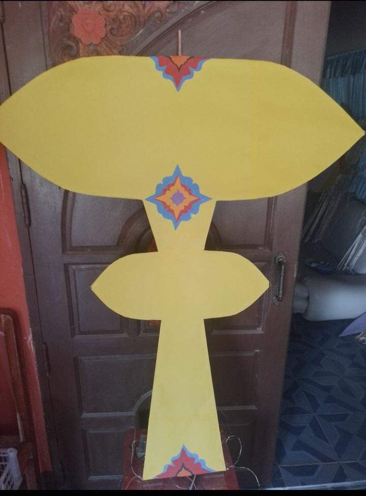 Two-Room Kite, Rattan Bow, 90cm.