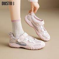 DUSTO | รองเท้าสไตล์บัลเล่ต์ ตาข่ายระบายอากาศ มีเทปมหัศจรรย์