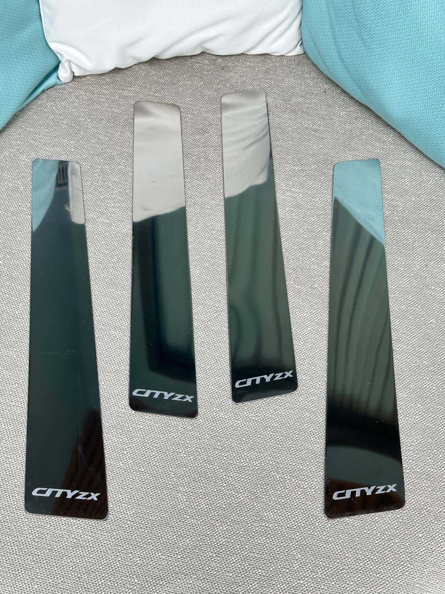 เสากลางประตู สแตนเลส สำหรับ Honda City ZX 1 ชุดมี 4 ชิ้น พร้อมกาว 2 หน้าติดตั้งง่าย ราคา 450 บาท*ส่งฟรี