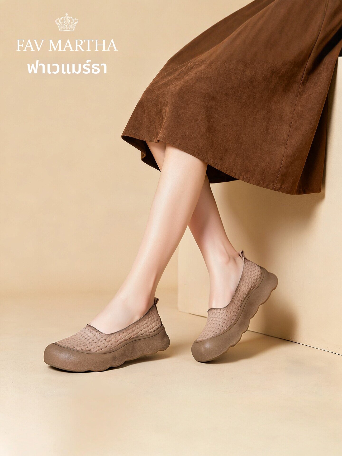 FAVMARTHA | Comfort Soft Bottom Slip-On Women's Leather Shoes ราคา 8,024 บาท*ส่งฟรี