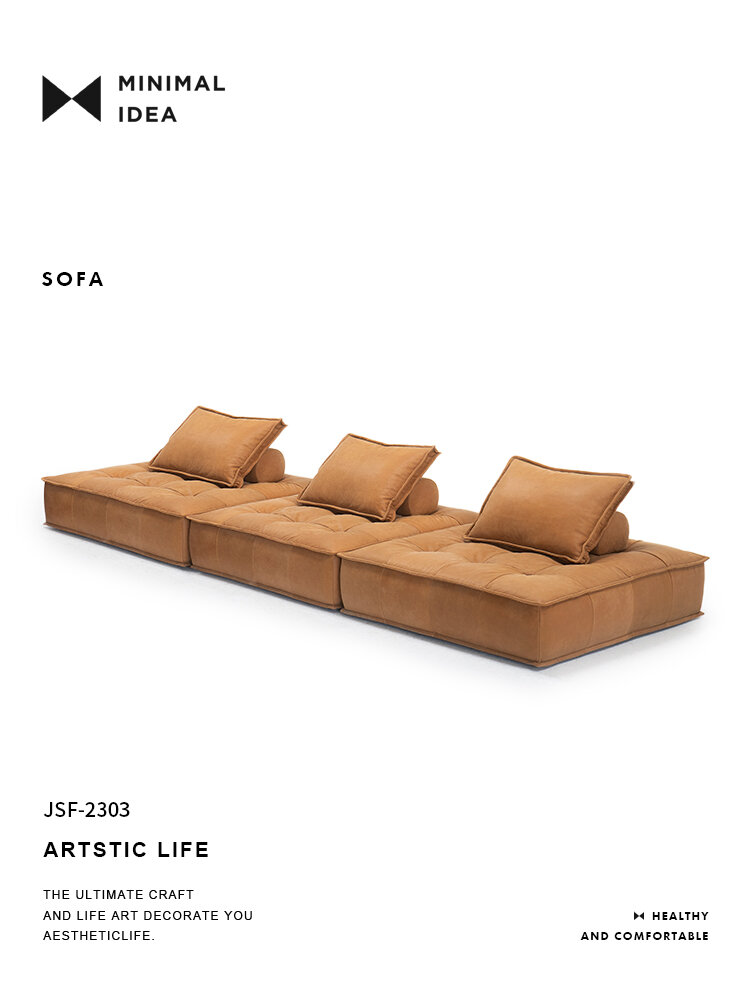 Minimalist Design Leather Sofa For Small Spaces ราคา 97,115 บาท*ส่งฟรี