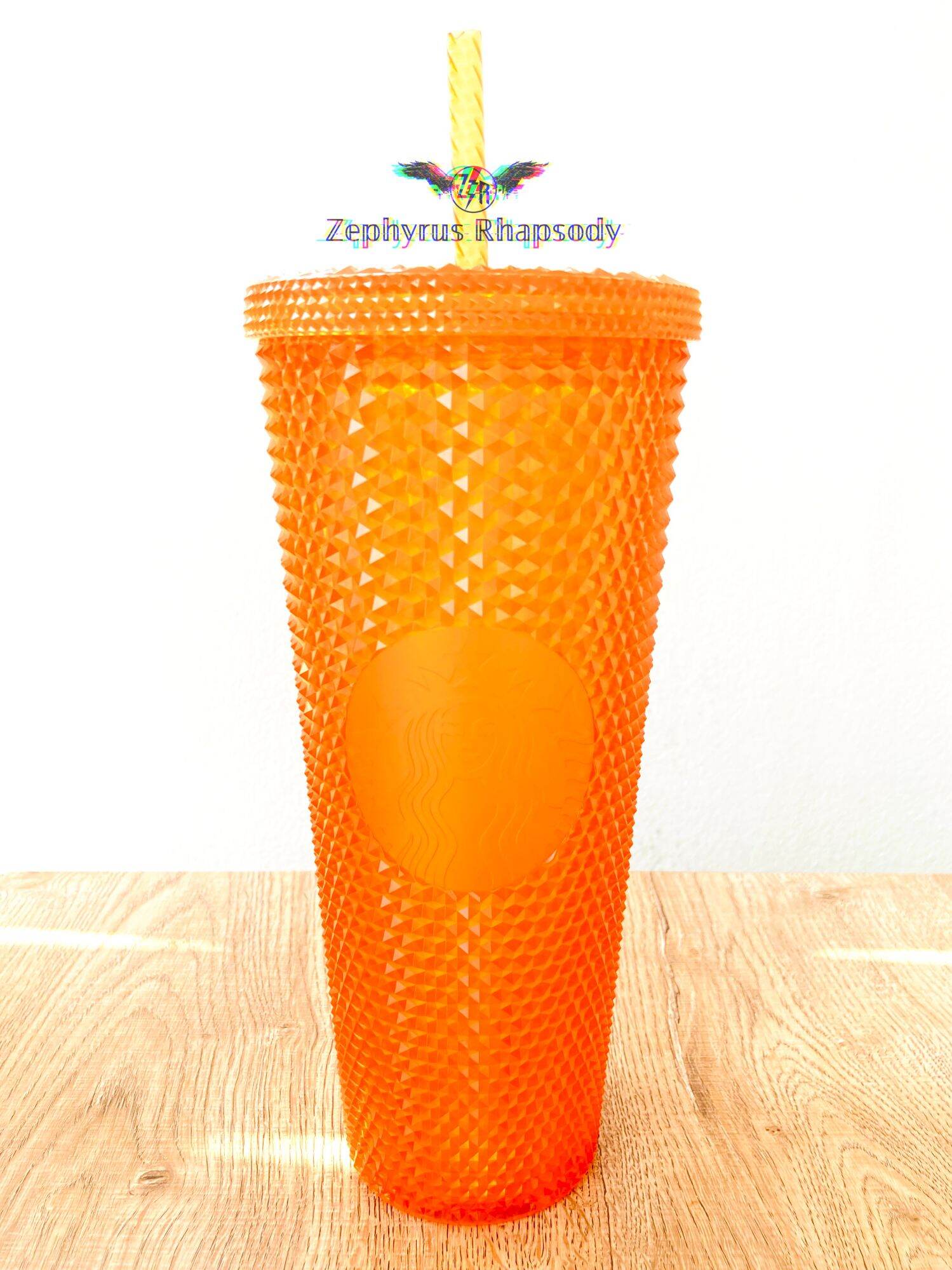 24oz Thailand Bling Orange Studded Cold Cup – SPARDUCKS