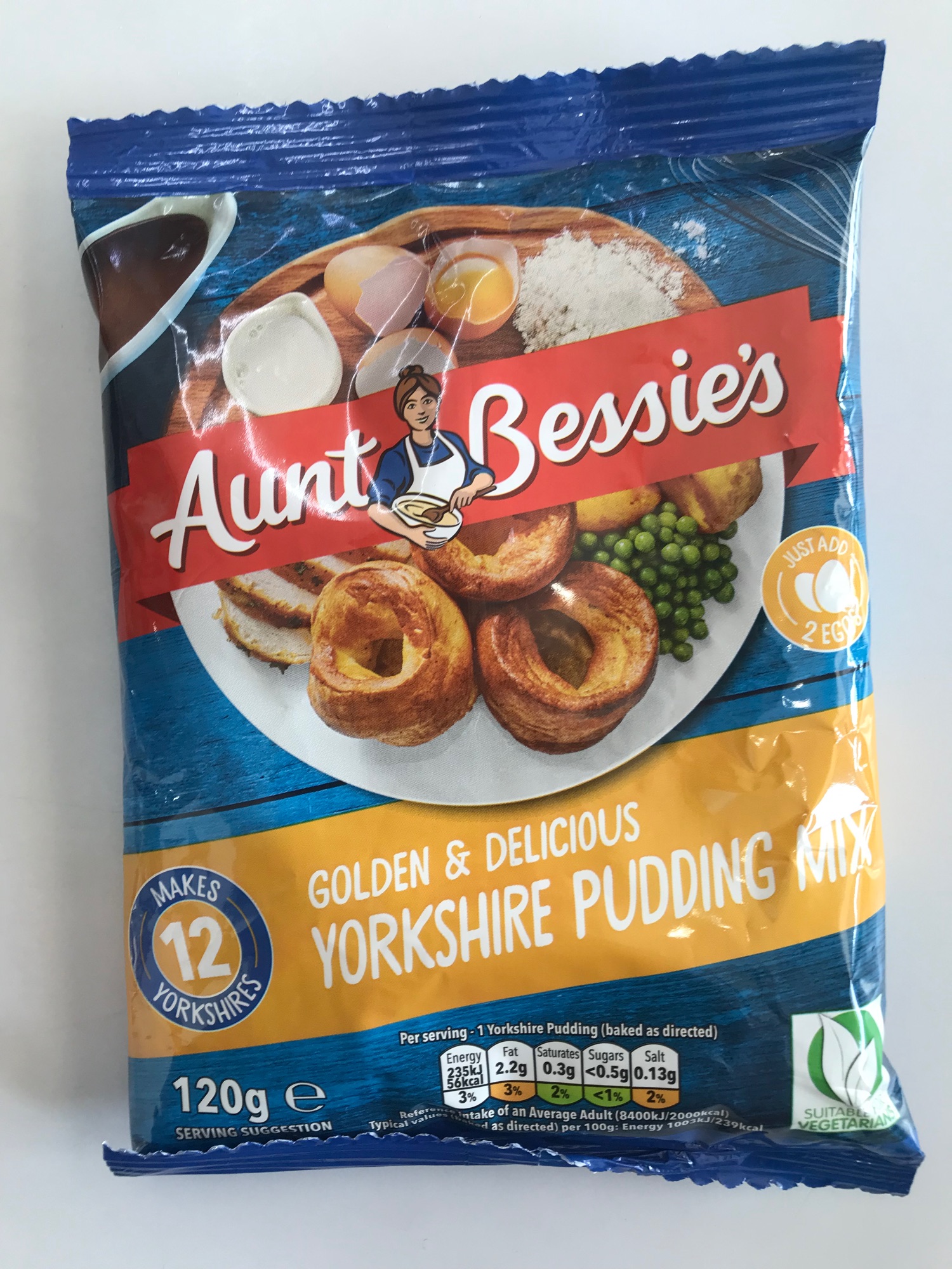 Aunt Bessie’s Golden & Delicious Yorkshire Pudding Mix 120g