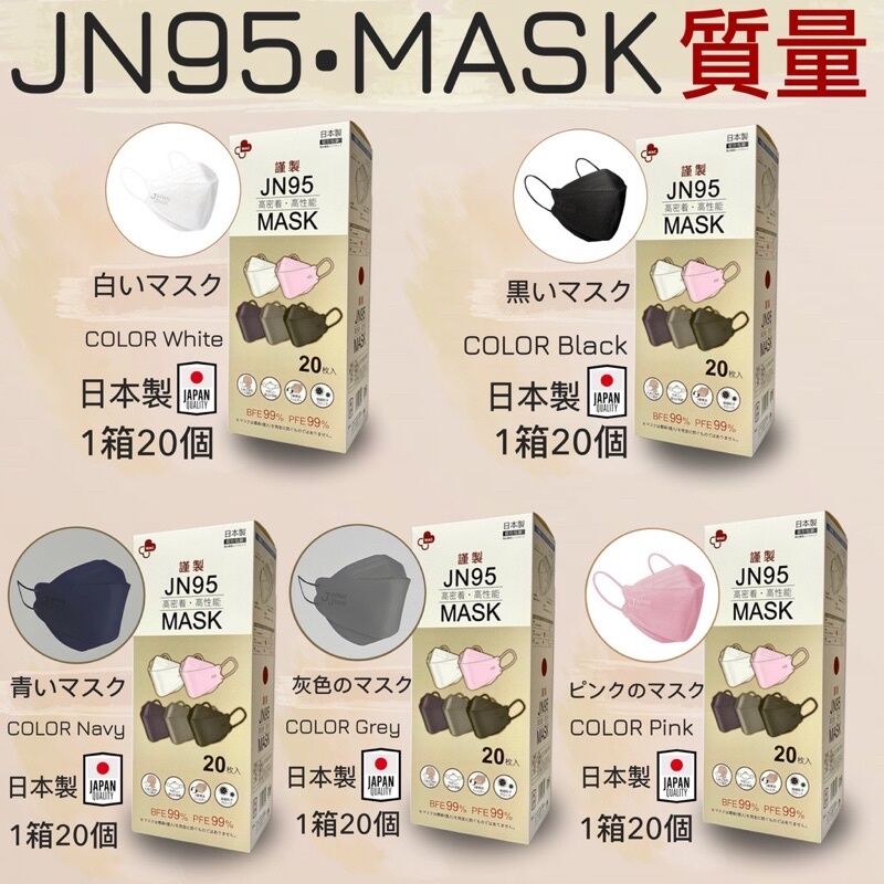 งานแท้??%  JN95 แมสญี่ปุ่น ปั้มJapan ทุกชิ้น 1 กล่อง: 20 ชิ้น หน้ากากอนามัยjn95