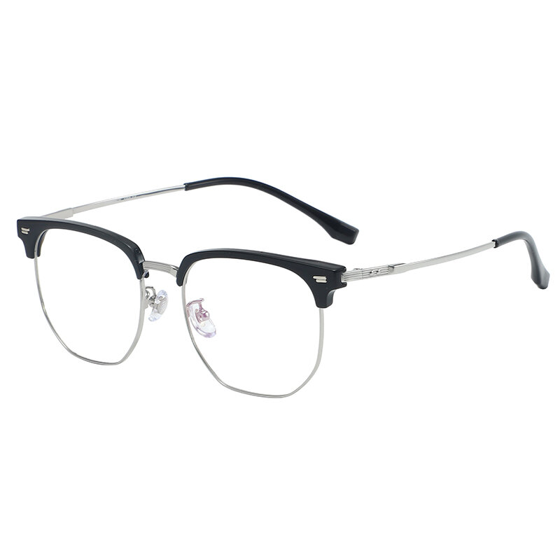OVOVO yuanxiang | Ultra-light Titanium Semi-rim Glasses Frame for Myopia and Astigmatism ราคา 577 บาท*ส่งฟรี