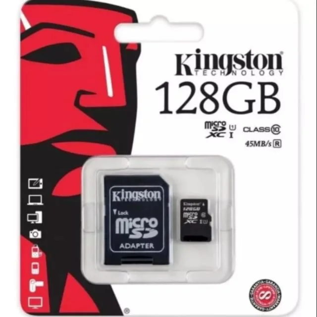 การ์ดหน่วยความจำ Kingston SD 128GB Class10