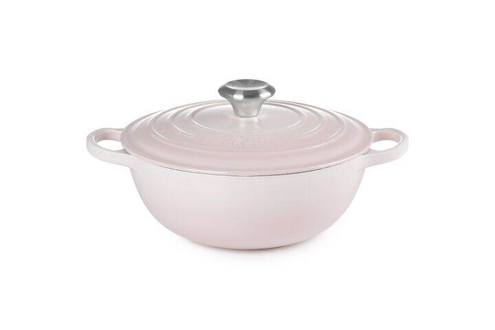 CAST IRON - SIGNATURE SIGNATURE SOUP POT 24CM SHELL PINK SS KNOB ราคา 12,400 บาท*ส่งฟรี