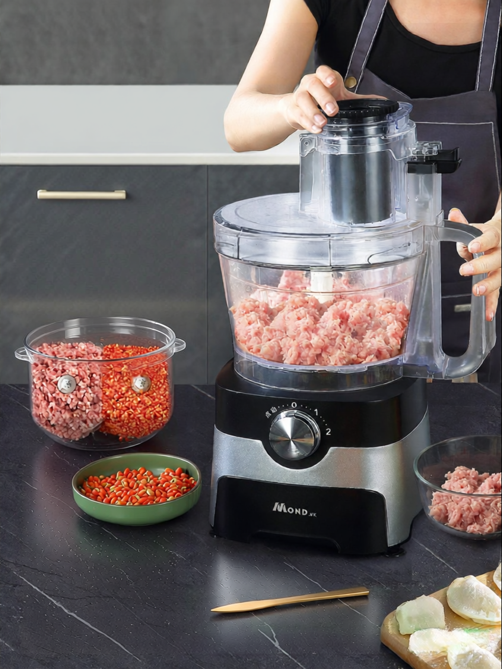 Mond．uk | Multi-function Food Processor Meat and Vegetable Preparation Continuous Work ราคา 3,551 บาท*ส่งฟรี