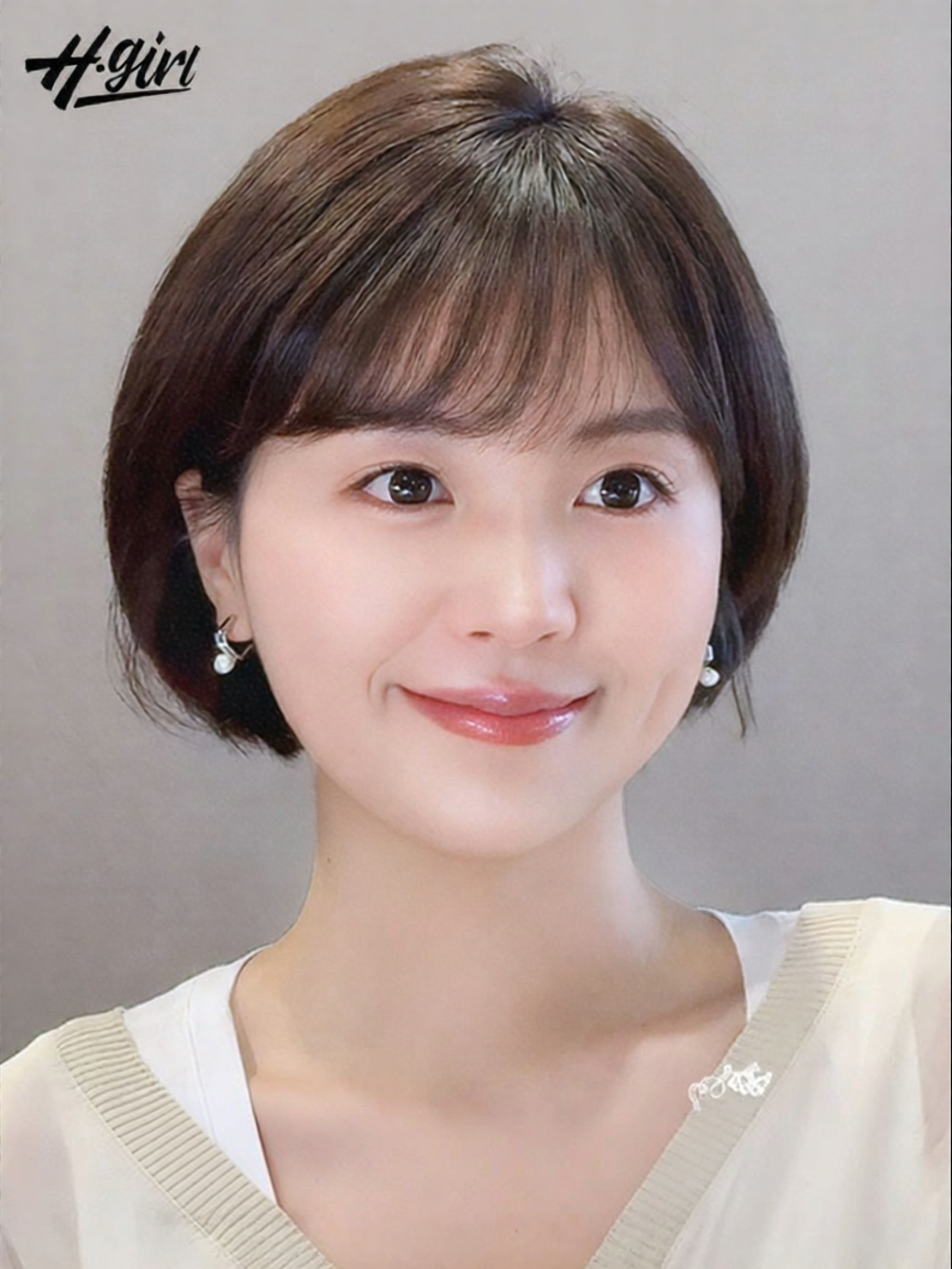 H.GIRL | Natural Human Hair Short Wig for Women Full Coverage Seamless Ear Hang ราคา 24,727 บาท*ส่งฟรี