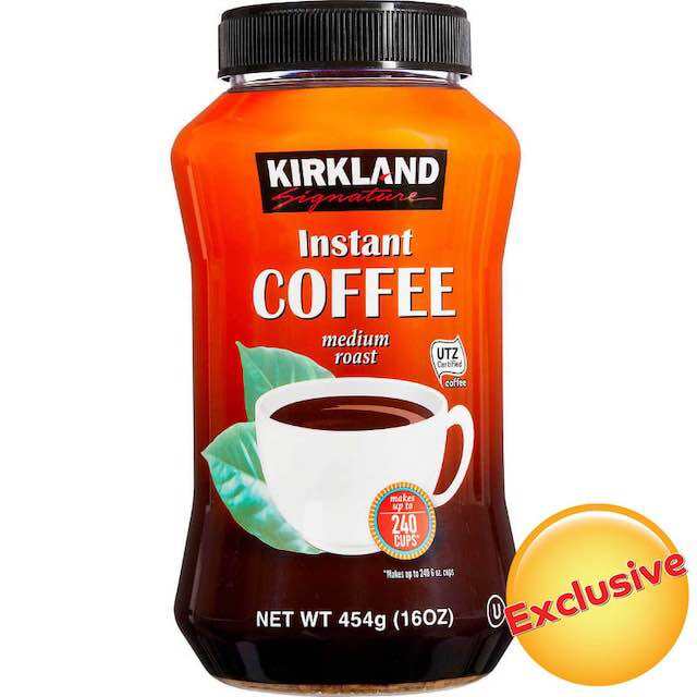 Kirkland Signature Instant Coffee Medium Roast SKU 0096619072606
