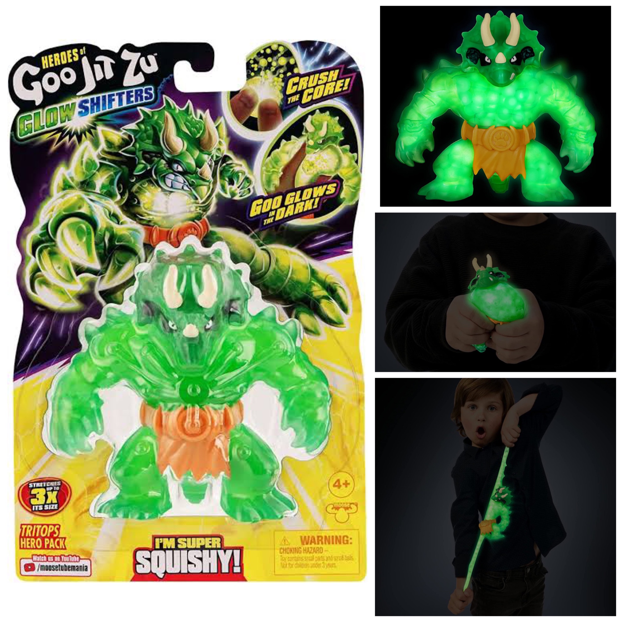 Heroes Of Goo Jit Zu Glow Shifters Hero, Super Gooey Tritops Hero, Goo  Filled Toy with a unique Glowing Goo Transformation. Crush the core and see  the Goo Glow in the Dark!