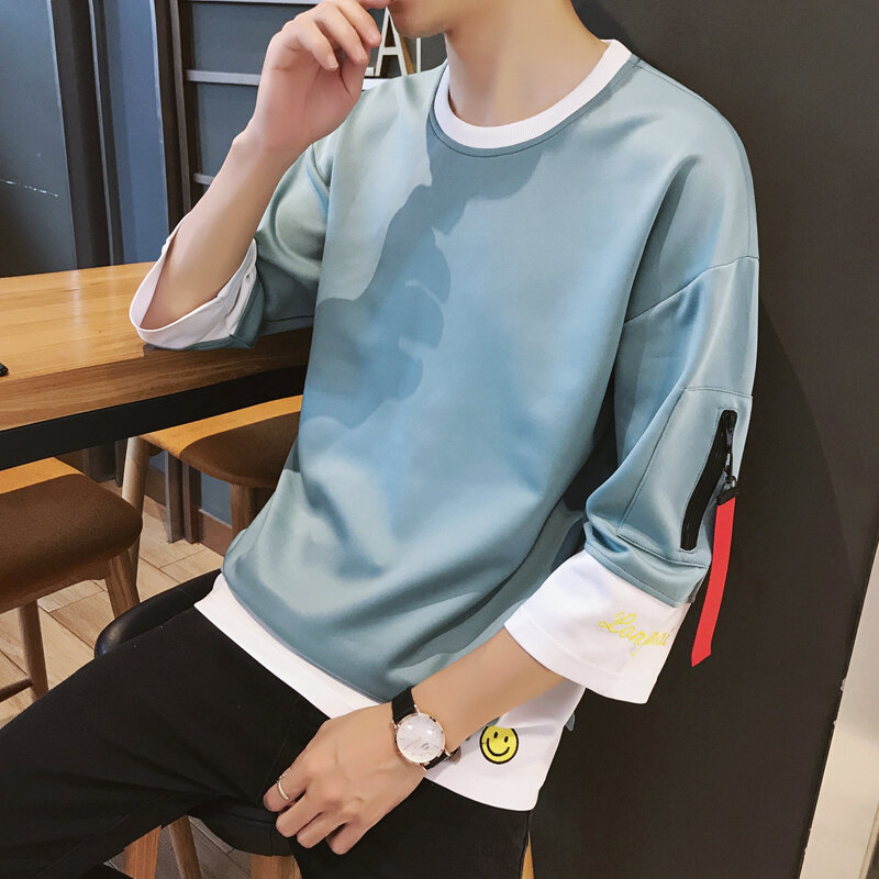 T Shirt Korean Style Men 2026.Summer Men's Short-sleeved T-shirt Korean Style 5 Half-sleeve Shirt ...
