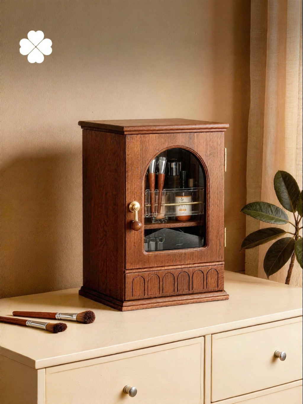 NORDIC MORE | Mid-century Style Large Capacity Wood Cosmetic Storage Box ราคา 5,960 บาท*ส่งฟรี