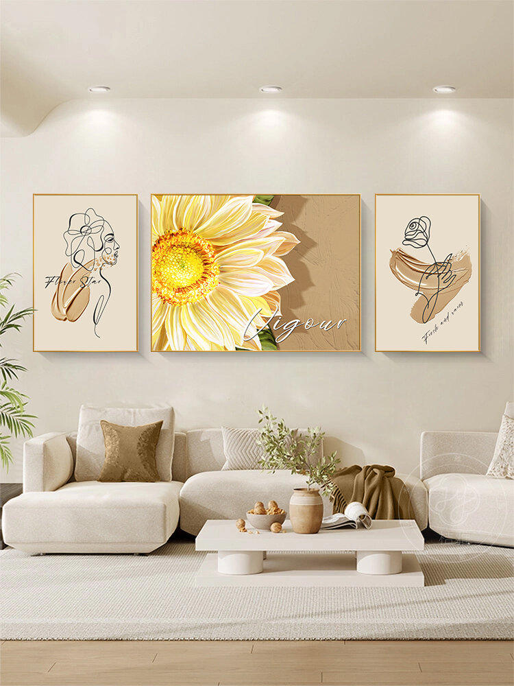 [JUYA | Creamy Style Flower Wall Art 3 Panels,JUYA | Creamy Style Flower Wall Art 3 Panels,] ราคา 3,474 บาท*ส่งฟรี