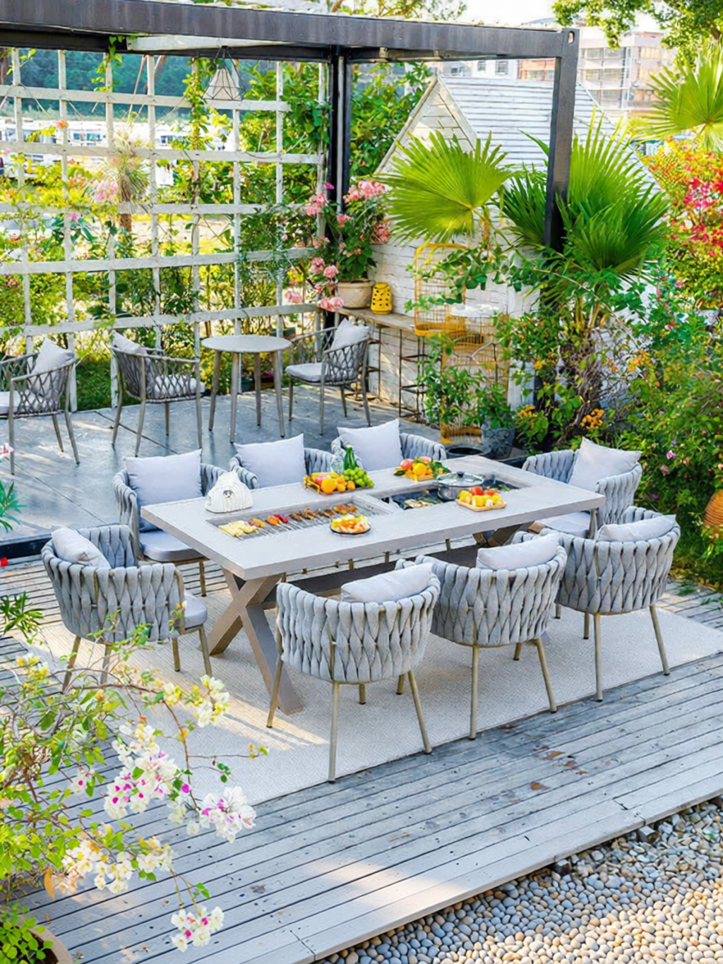 ZIYE | Waterproof Aluminum Outdoor BBQ Table