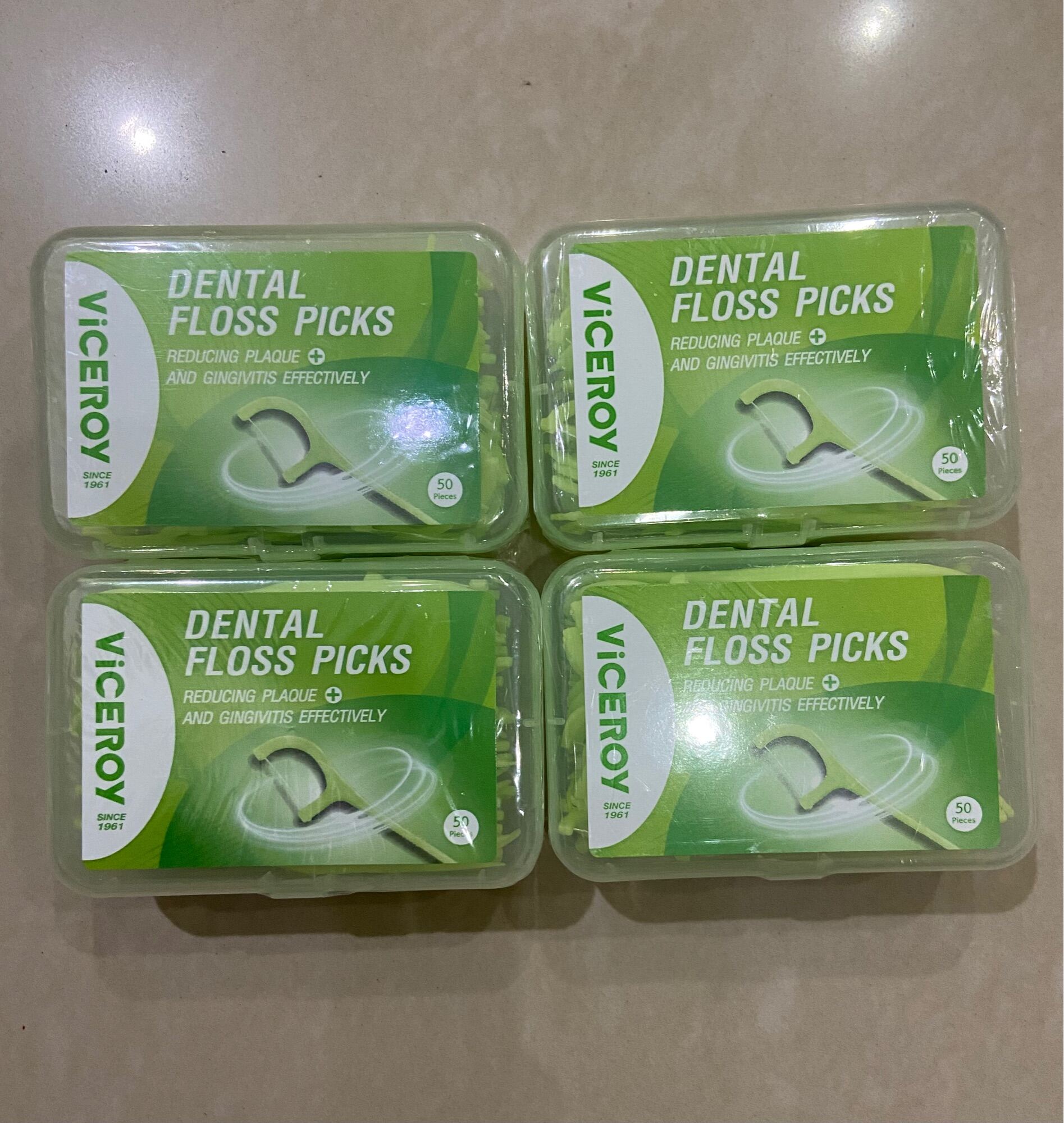 Dental Floss Picks Viceroy ไหมขัดฟันชนิดก้าน 50ชิ้น / 1 กล่อง Lazada