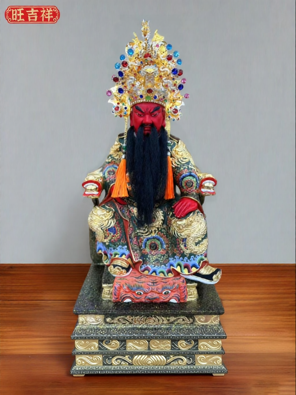 WANGJIXIANG | Red Faced Real Beard Guan Gong Idol ราคา 25,135 บาท*ส่งฟรี