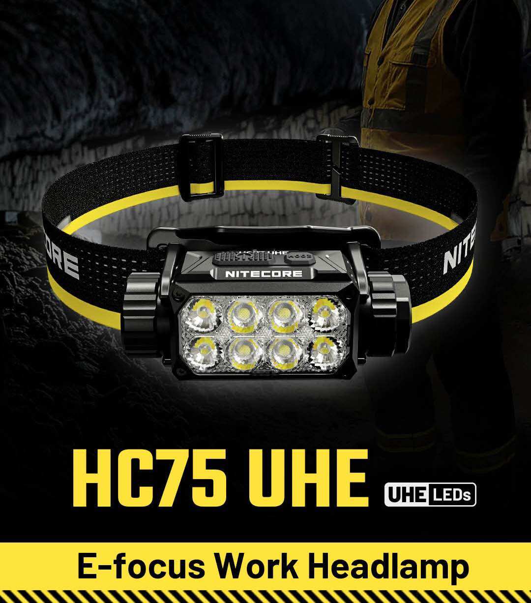 NITECORE HC75 UHE 3000 ลูเมน รองรับไฟหน้ากลางแจ้งการชาร์จโดยตรง USB-C ราคา 3,668 บาท*ส่งฟรี