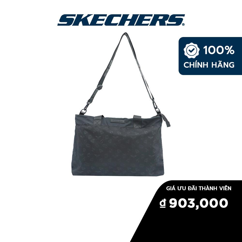 Skechers unisex túi tote, túi vải canvas, túi vải bố thường ngày dc collection - sl423u426-02l2