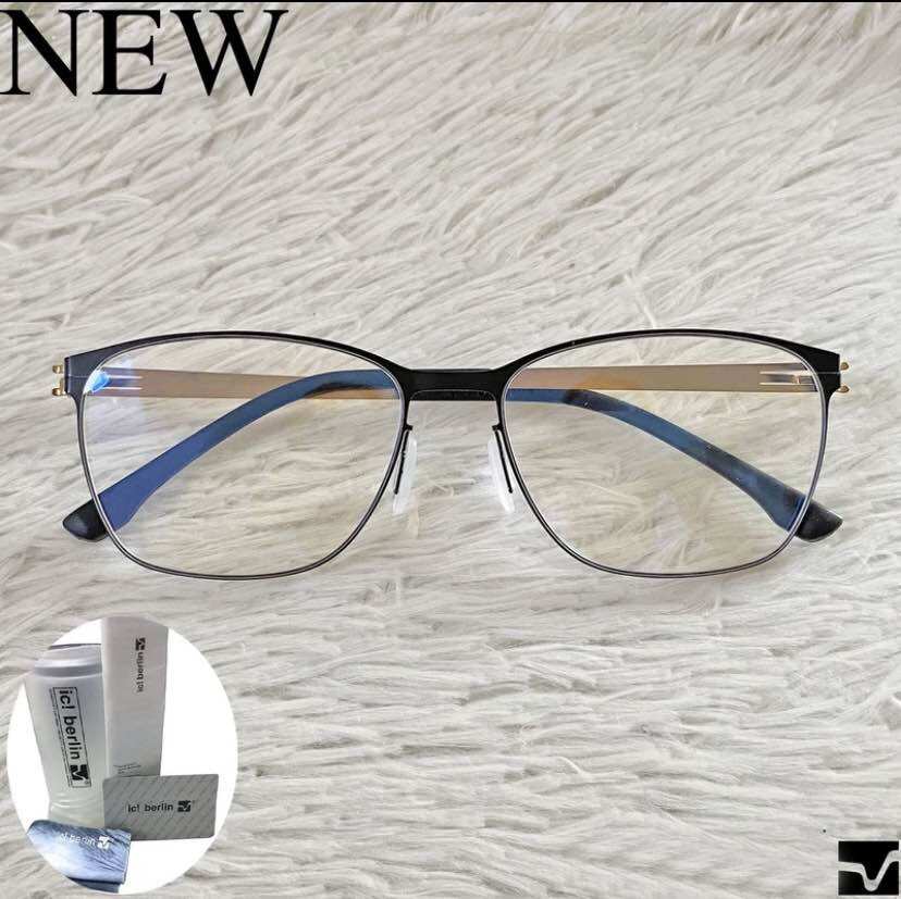 แว่นตา สำหรับตัดเลนส์ กรอบแว่นตา Stainless Fashion ชายหญิง รุ่น 333 สีดำขาทอง กรอบเต็ม ทรงรี ขาไม่ใช้น็อต ถอดได้ น้ำหนักเบา ราคา 1,790 บาท*ส่งฟรี