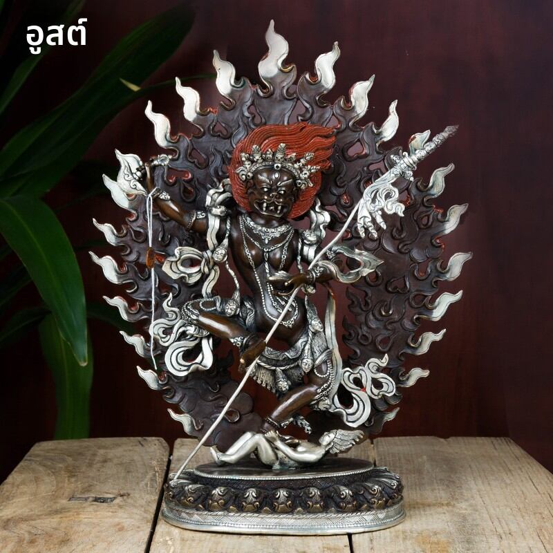 [OSITE | Lion-Faced Dakini Statue 10 Inch Silver-Plated Copper Home Decor,OSITE | Lion-Faced Dakini Statue 10 Inch Silver-Plated Copper Home Decor,] ราคา 28,993 บาท*ส่งฟรี