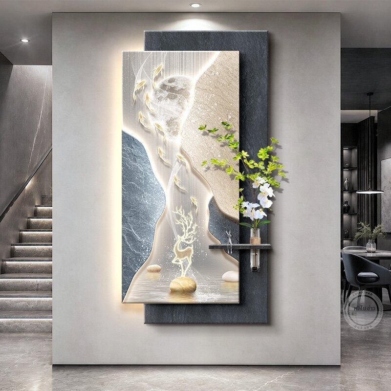 RUIBAHAO | Nine Fish Artwork Luxurious Decorative Painting ราคา 5,910 บาท*ส่งฟรี