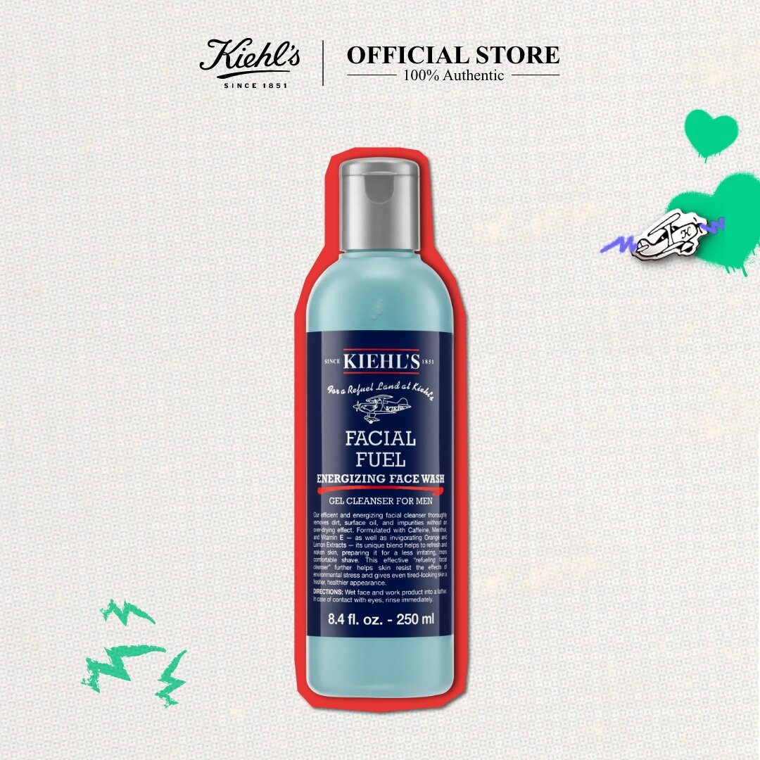 KIEHL'S FACIAL FUEL ENERGIZING FACE WASH 250ML คลีนเซอร์ทำความสะอาดผิวหน้า สำหรับผู้ชาย ราคา 1,450 บาท*ส่งฟรี