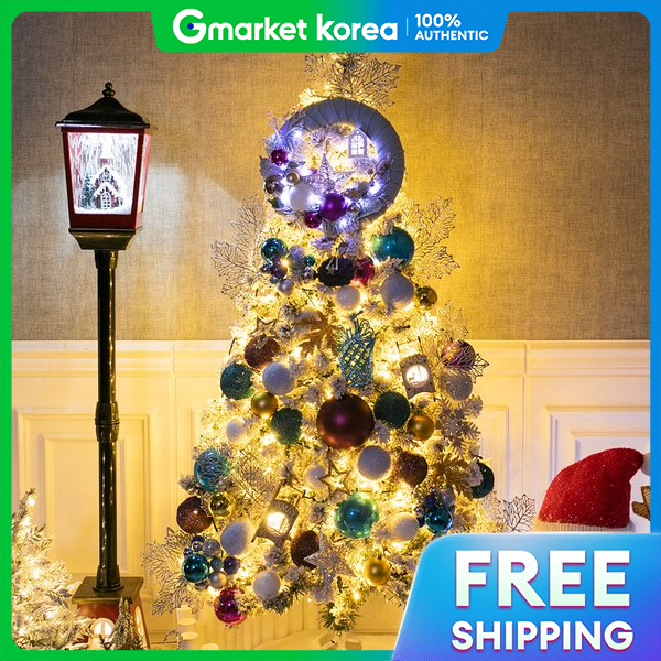 flowertree | Christmas Snow Tree Decoration Full Set, Baroque House, 150cm, Double-Sided, Large Christmas ราคา 14,257 บาท*ส่งฟรี