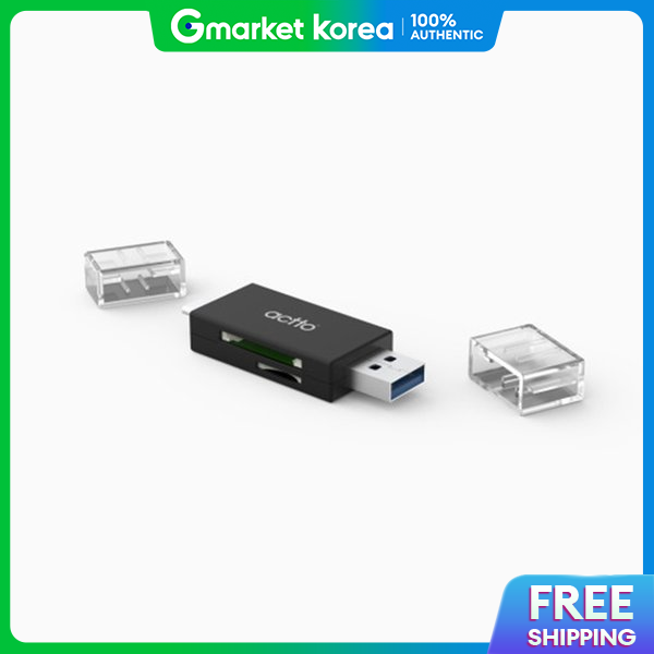 Actto | Usb-C 3.2 Tf/Sd Memory Otg Card Reader Black ราคา 360 บาท*ส่งฟรี
