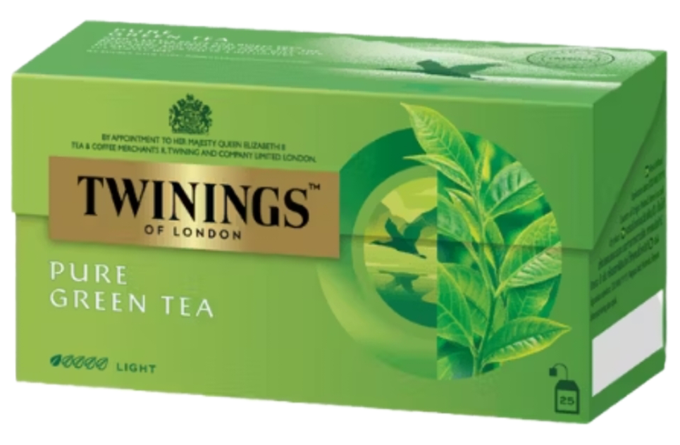 Twinings Pure Green Tea (2Gx25 Sachets) Authentic English Tea. ราคา 120 บาท*ส่งฟรี