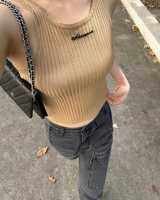Devon Knitty Beaded Logo Tank