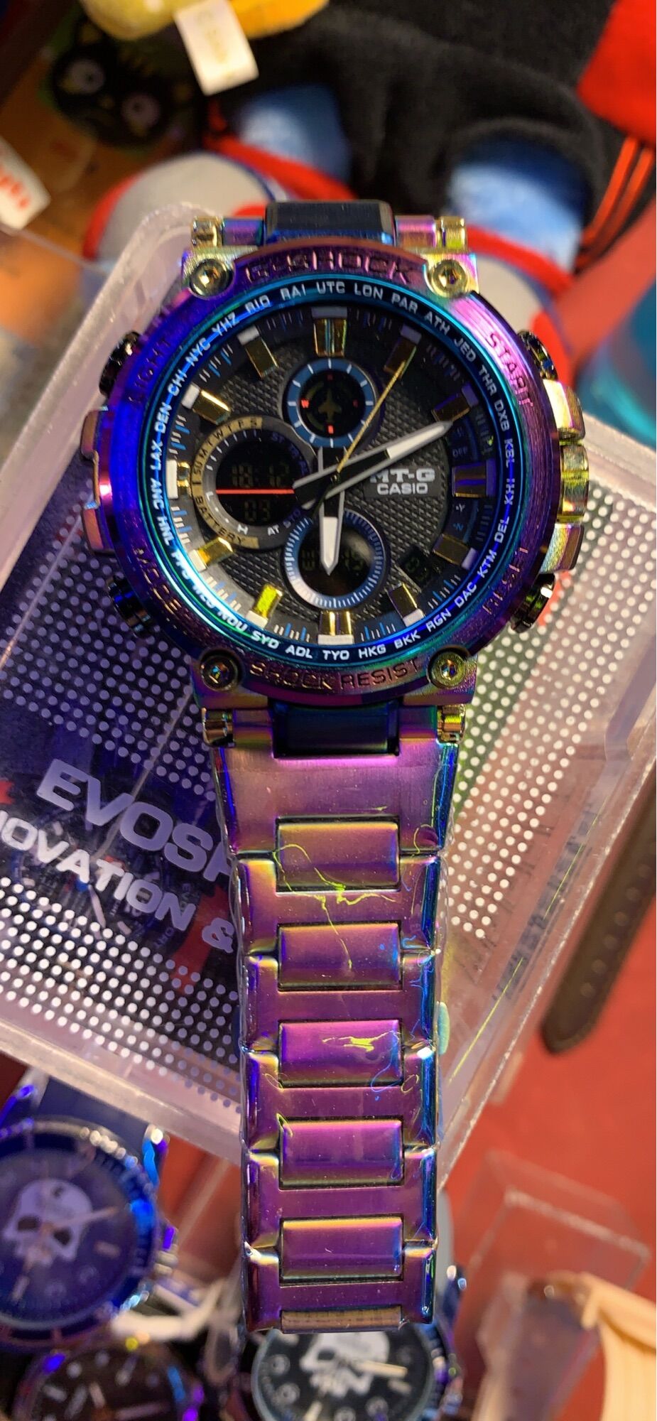 G shock สายเหล็ก สีไทเท 2 ระบบ ทรงกลม แบบชาย-หญิง 🔥🔥 มีจำนวนจำกัดนะ🔥🔥 ราคา 1,999 บาท*ส่งฟรี