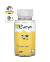 ภาพขนาดย่อของภาพหน้าปกสินค้าพร้อมส่ง Solaray Zinc 50 mg 100 Caps จากร้าน วิตามินและอาหารเสริม บน Lazada ภาพที่ 1