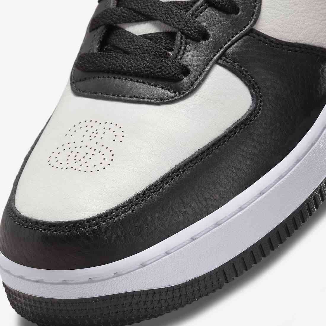 nike air force 1 mid stussy light bone black