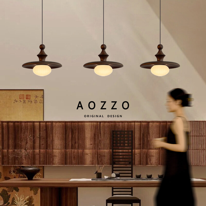 AOZZO | Aesthetic Retro Tea Room Wooden Creative Chandelier ราคา 22,877 บาท*ส่งฟรี