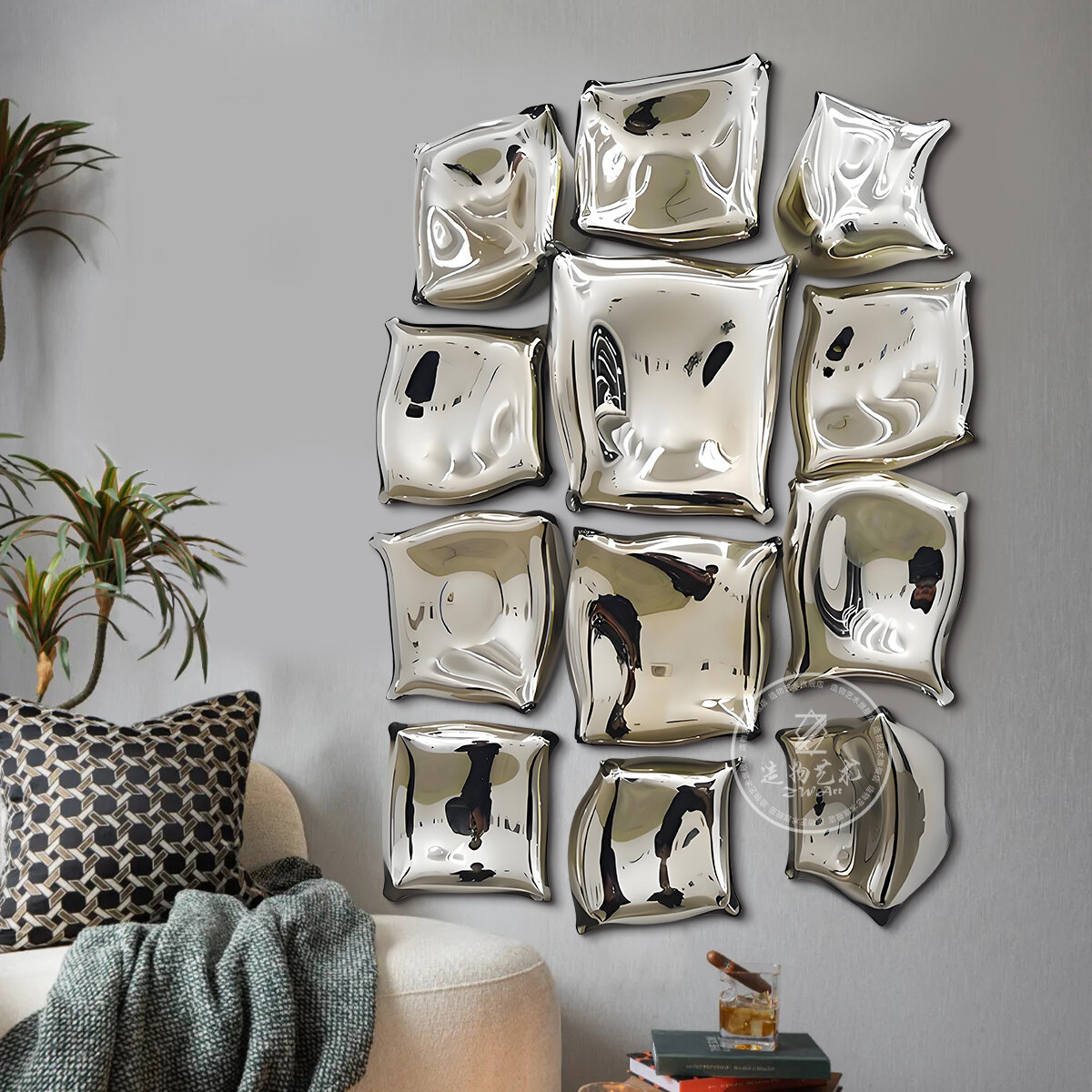 ZWART | Luxury 3D Art Decorative Wall Hanging for Foyer and Designer Style ราคา 25,754 บาท*ส่งฟรี