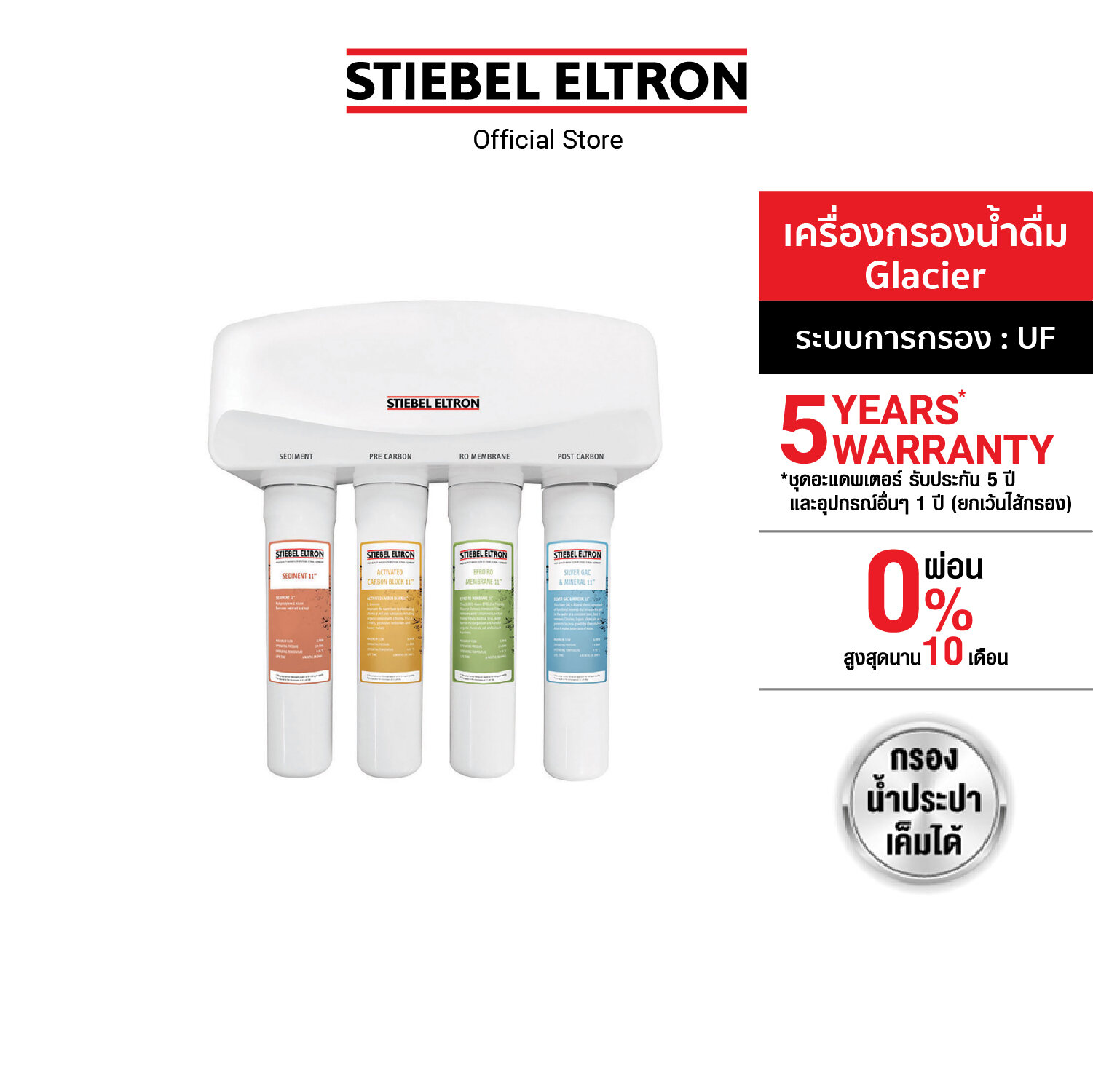 Stiebel Eltron เครื่องกรองน้ำดื่ม รุ่น GLACIER ราคา 16,900 บาท*ส่งฟรี