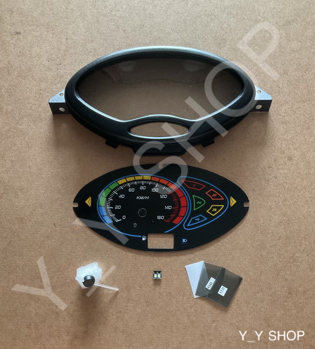 ชุดซ่อมเรือนไมล์HONDA WAVE125S เก่า(สตาร์ทเท้า) แผ่น+ฝาครอบ+เข็ม+ฟิล์ม+หลอดLED ราคา 459 บาท*ส่งฟรี