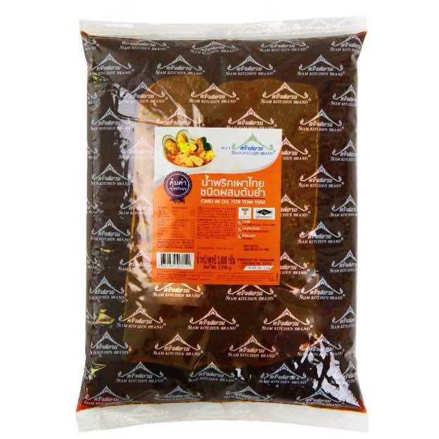 ￼ Cheapest Price: Chili Paste Mixed with Tom Yum. Siam Cuisine Brand, Packed in a Bag, 3,000 Grams. ราคา 245 บาท*ส่งฟรี