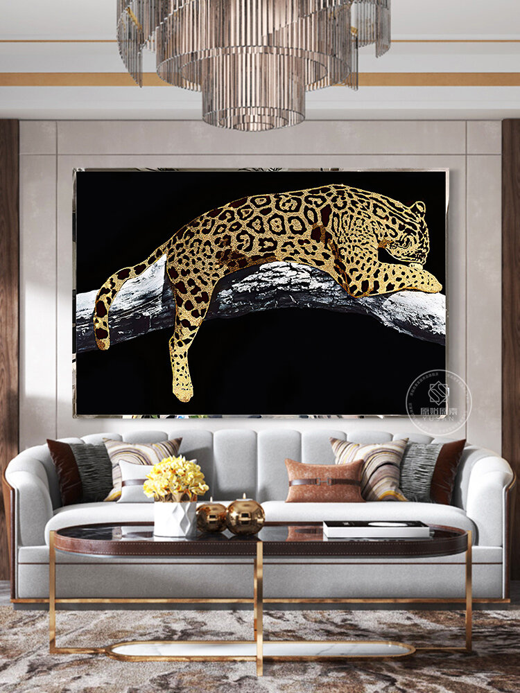YUSAN | Luxury Large Italian Style Living Room Sofa Background Wall Decorative Painting with Diamonds ราคา 14,354 บาท*ส่งฟรี