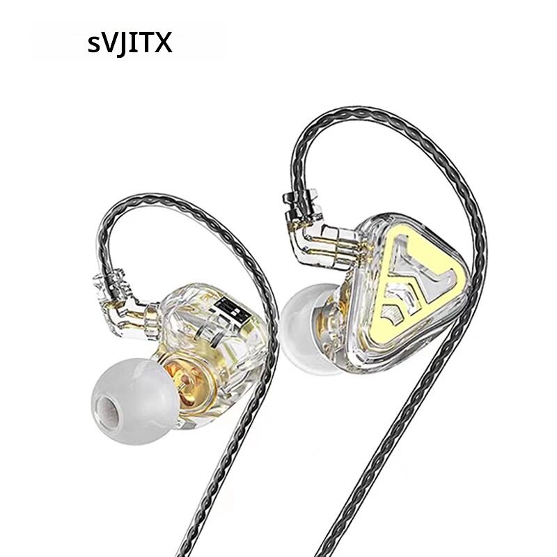 CVJ TXS หูฟัง Dual แม่เหล็กแบบไดนามิกแบบมีสาย 2 ขาชุดหูฟัง HiFI Monitor หูฟังพร้อมสวิตช์ปรับแต่งหูฟัง ราคา 257 บาท*ส่งฟรี