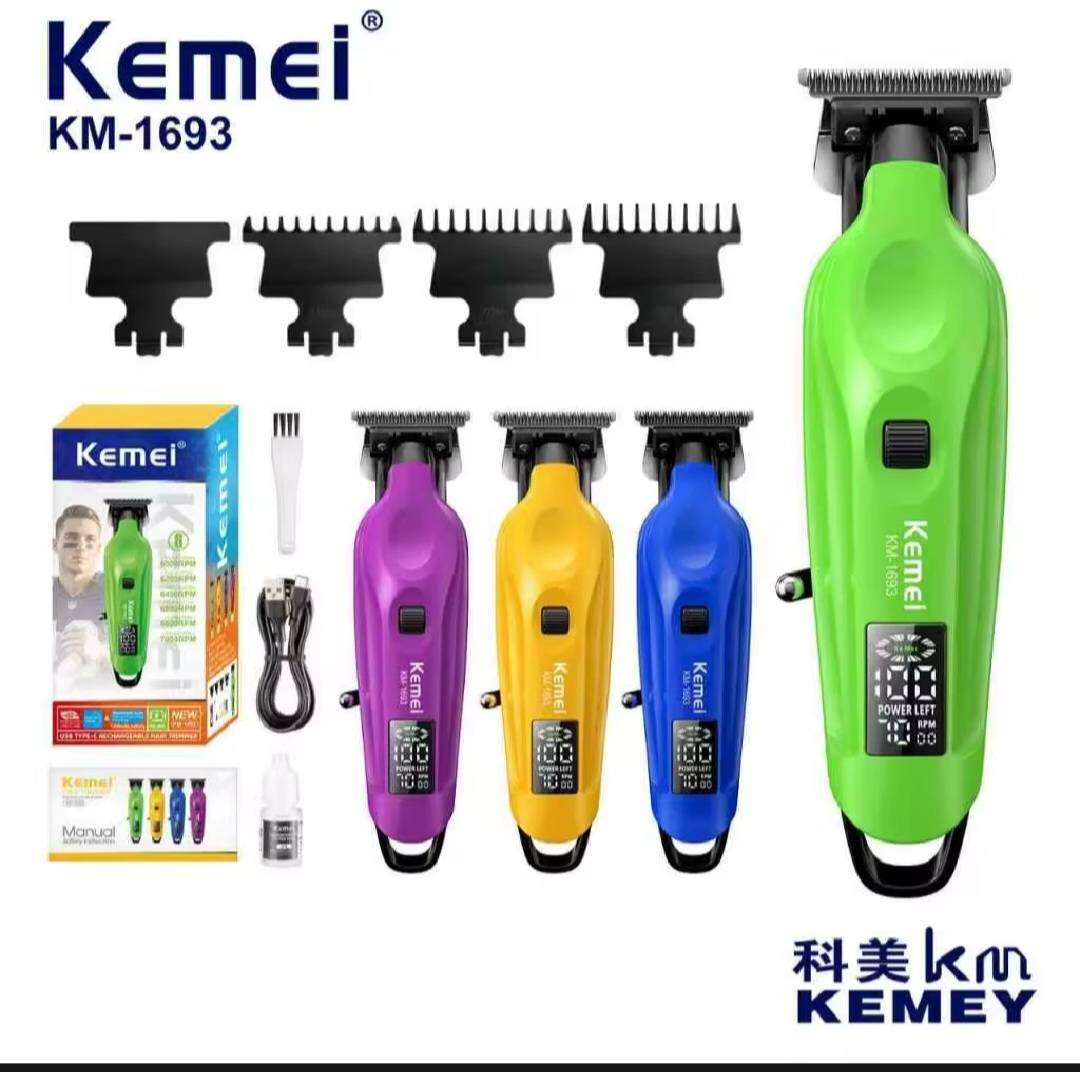 Kemei Km-1693 Cordless Hair Clippers Rechargeable for Men ราคา 450 บาท*ส่งฟรี