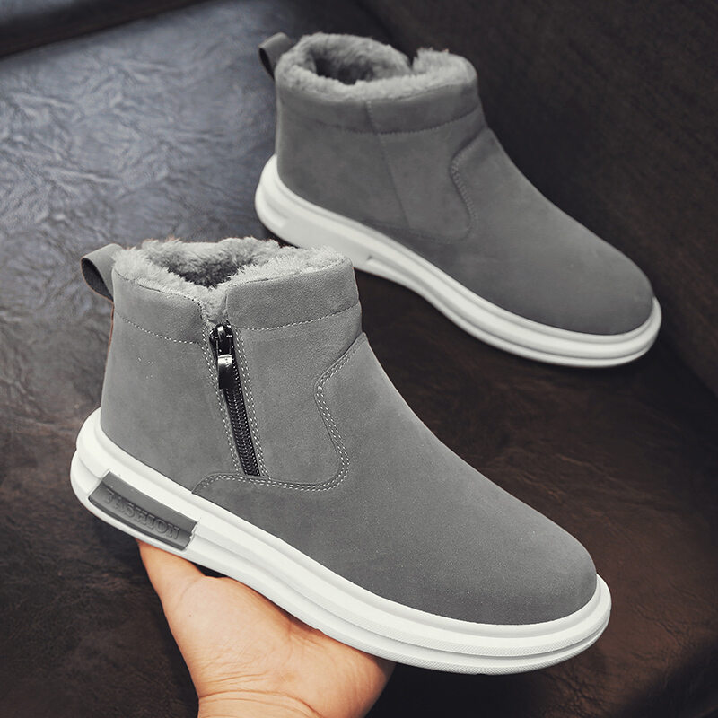 MANPI | New Leather Snow Boots Waterproof Anti-Slip ราคา 3,090 บาท*ส่งฟรี