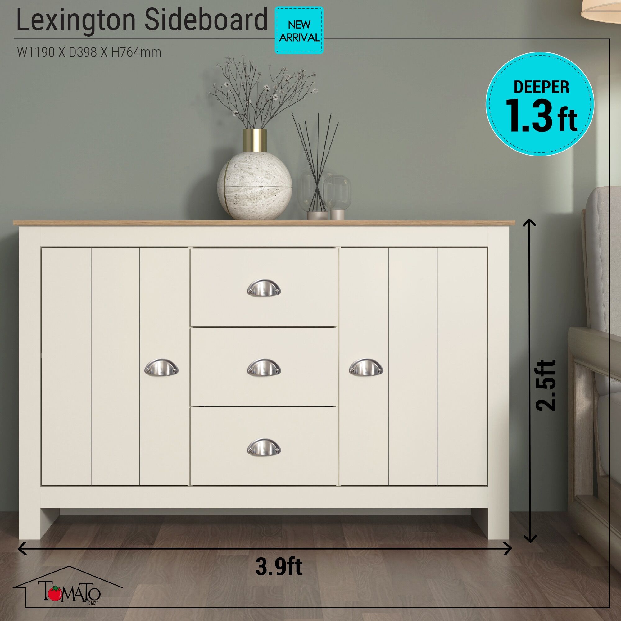 Tomato Home ตู้เสื้อผ้า ตู้ลิ้นชัก Lexington 2+3 | ตู้เตี้ย ตู้เก็บของ ตู้อเนกประสงค์ | ดีไซน์ Classic สวยหรูเกินราคา | คุณภาพมาตรฐานส่งออกยุโรป ราคา 2,080 บาท*ส่งฟรี