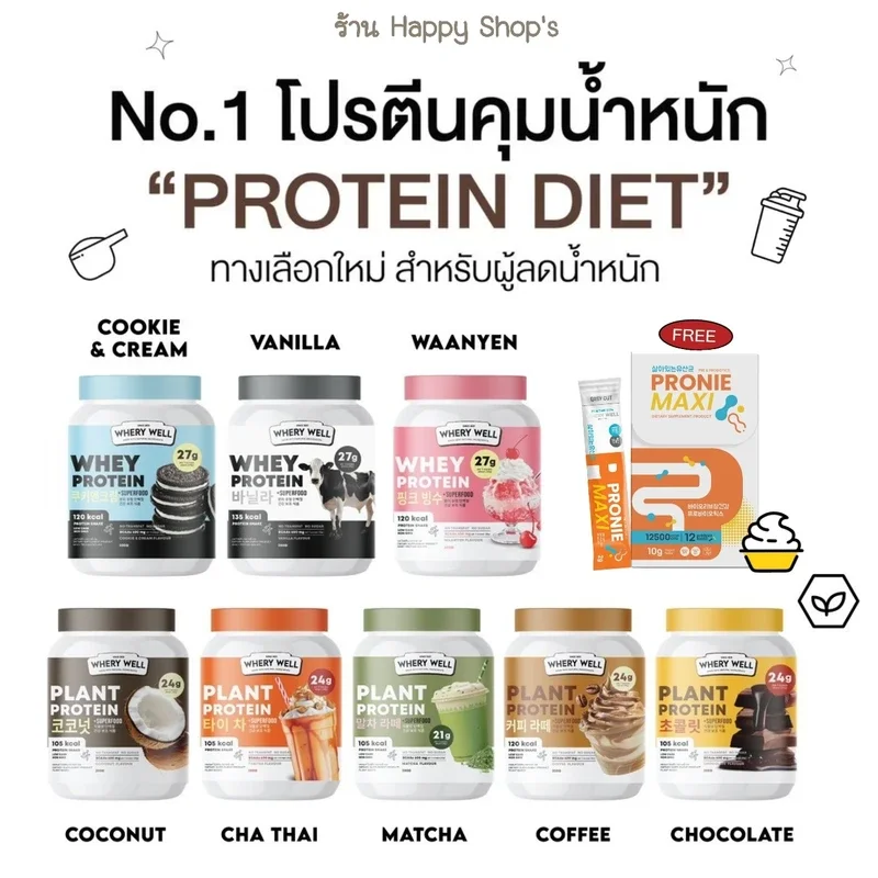 ภาพหน้าปกสินค้าเวย์รี่โปรตีน 8 รสชาติ  + ฟรีช้อน(พร้อมเคล็ดลับทานเวย์) : Whey Protein โปรตีนช็อกโกแลต โปรตีนพืช โปรตีนไอโซเลท ทานง่าย แคลพลัสฟาร์ม จากร้าน Happy Shop's บน Lazada