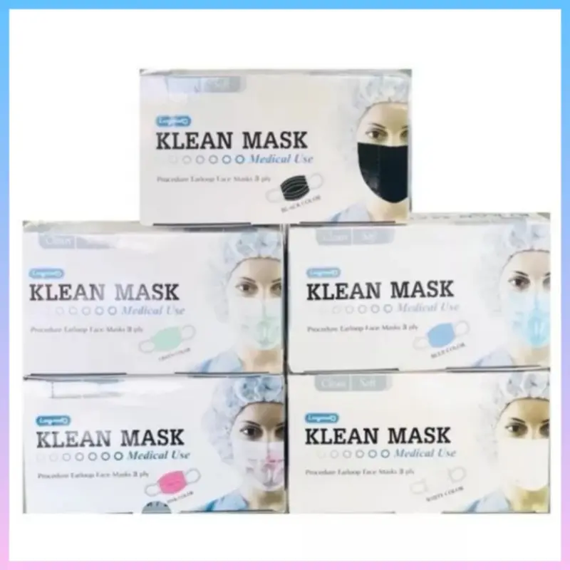 ภาพหน้าปกสินค้าส่งฟรี หน้ากากอนามัย Klean Mask สำหรับใช้ครั้งเดียว 1 กล่องมี 50 ชิ้น