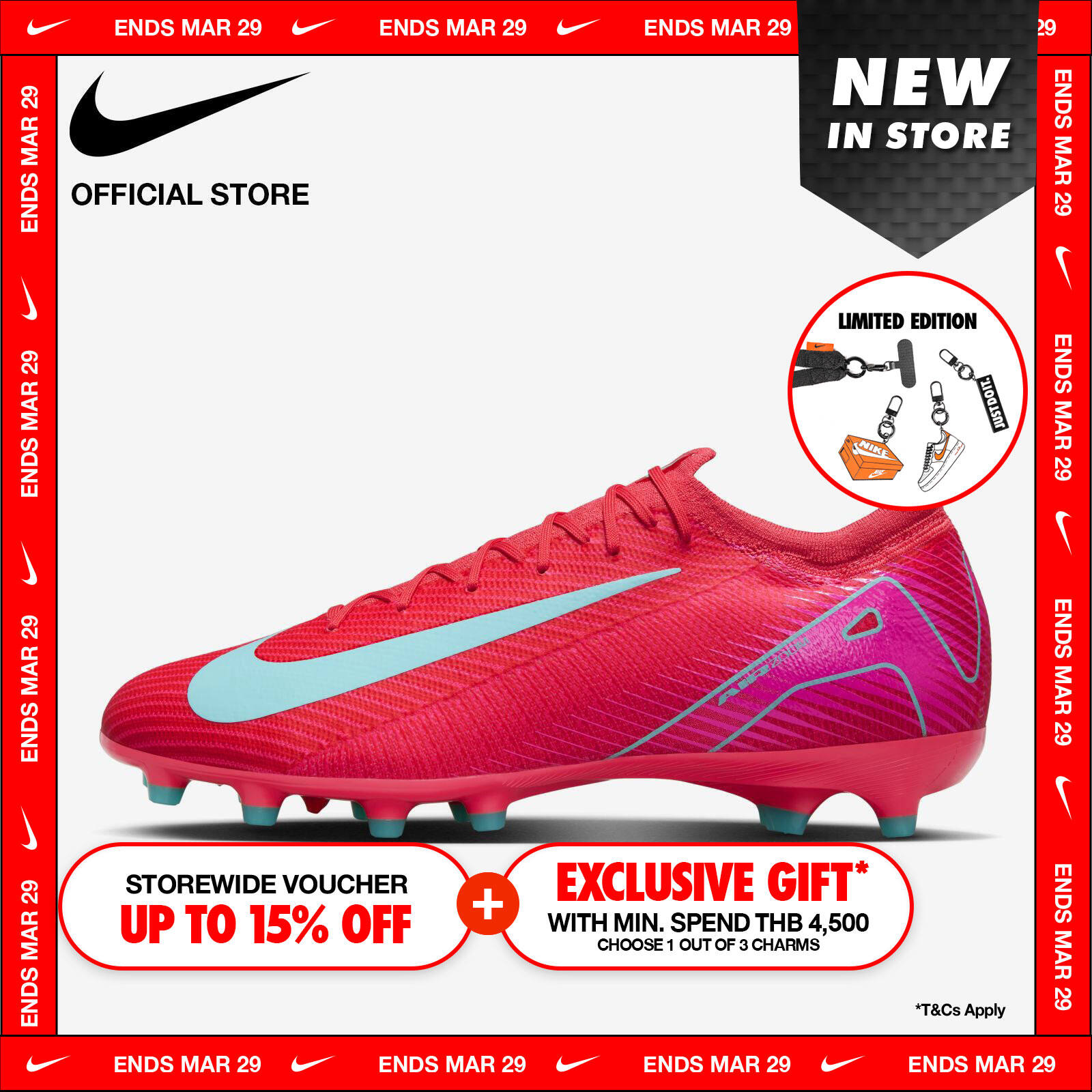 Nike Men's Zoom Vapor 16 Pro Ag-Pro Shoes - Ember Glow ราคา 5,400 บาท*ส่งฟรี