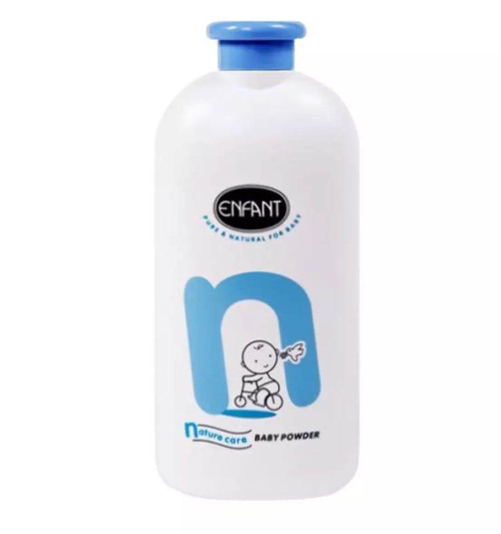 แป้งเด็กอองฟองต์ ENFANT BABY POWDER ขนาด400 กรัม สีฟ้าสูตร เนเจอร์แคร์