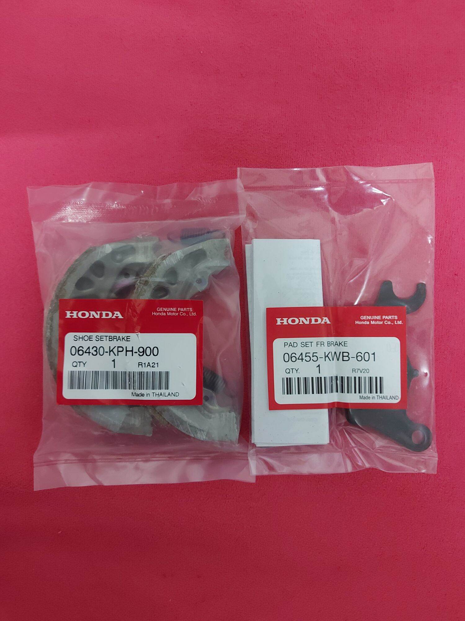 ผ้าเบรคเวฟ125i LED/110i/หน้า+หลัง1ชุดแท้
